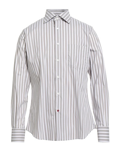 CÀRREL Striped shirt Grey 68% Cotton, 29% Polyamide, 3% Polyurethane