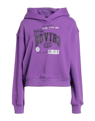 DOLCE&GABBANA Hooded track jacket  Purple 100% Cotton