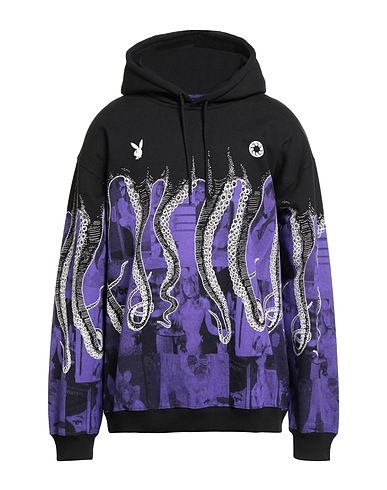 OCTOPUS Hooded sweatshirt Black 100% Cotton