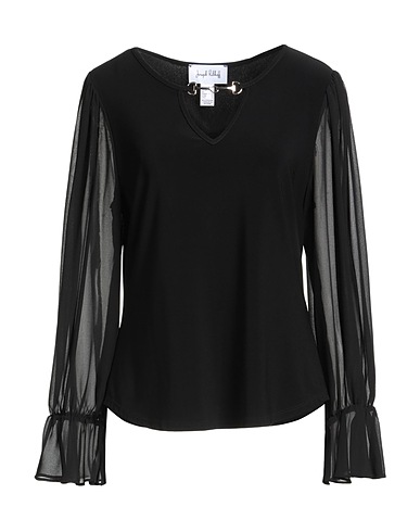 JOSEPH RIBKOFF Top Black 100% Polyester, Elastane
