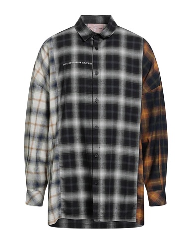AN OTHER DATE Checked shirt Black 100% Cotton