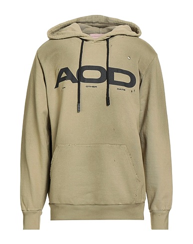 AN OTHER DATE Hooded sweatshirt Military green 100% Cotton