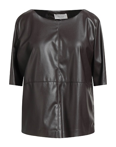 SOUVENIR Top Dark brown 60% Polyurethane, 40% Polyester
