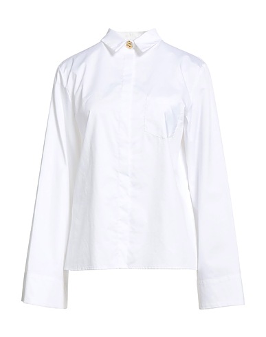 SILENCE LIMITED Solid color shirts & blouses White 100% Cotton