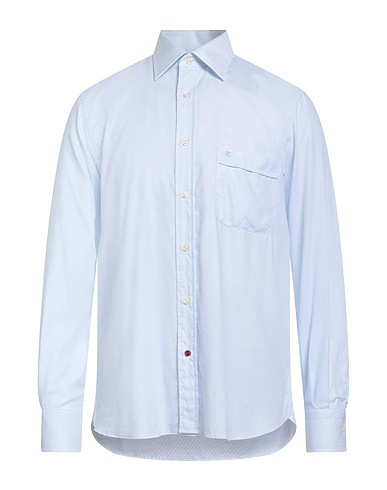 CÀRREL Solid colour shirt Sky blue 100% Cotton