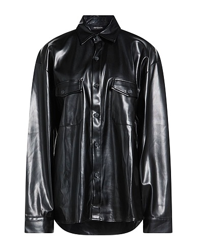 IMPERIAL Solid color shirts & blouses Black 100% Polyurethane