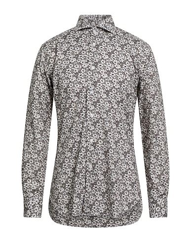 BARBA Napoli Patterned shirt Brown 100% Cotton