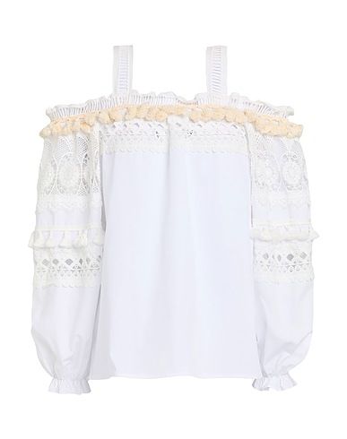 LAFTY LIE Off-the-shoulder top White 100% Cotton