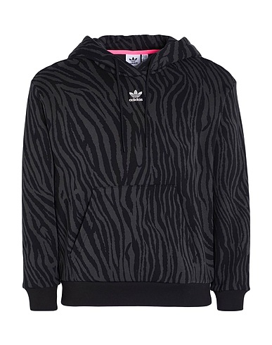 ADIDAS ORIGINALS Hooded track jacket  Charcoal 70% Cotton, 30% Recycled polyester