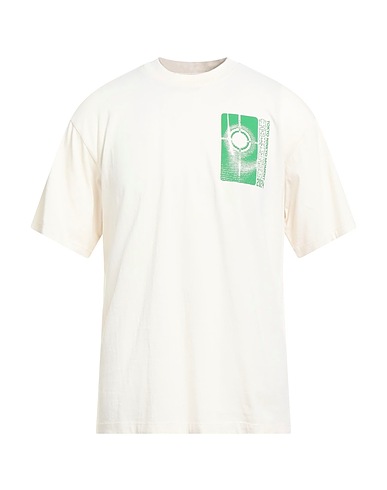 EDWIN T-shirt Κρεμ 100% Βαμβάκι