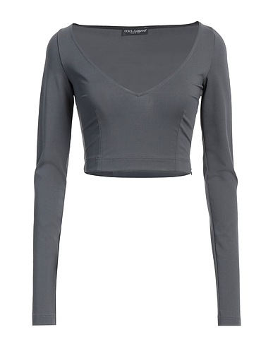 DOLCE&GABBANA Top Charcoal 82% Viscose, 14% Polyamide, 4% Elastane