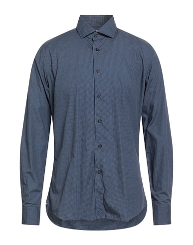 XACUS Patterned shirt Blue 100% Cotton