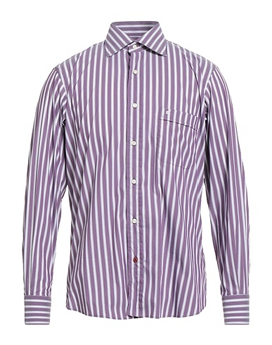CÀRREL Striped shirt Plum 68% Cotton, 29% Polyamide, 3% Polyurethane
