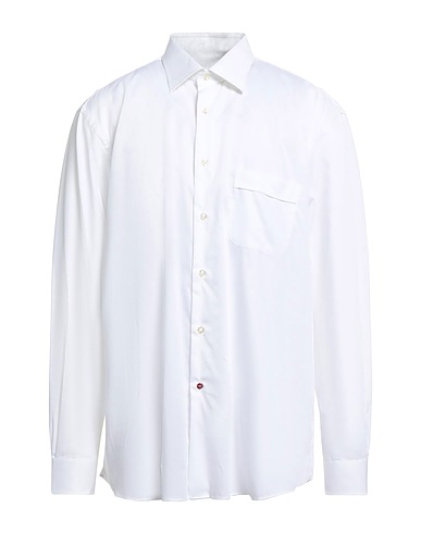 CÀRREL Solid colour shirt White 100% Cotton