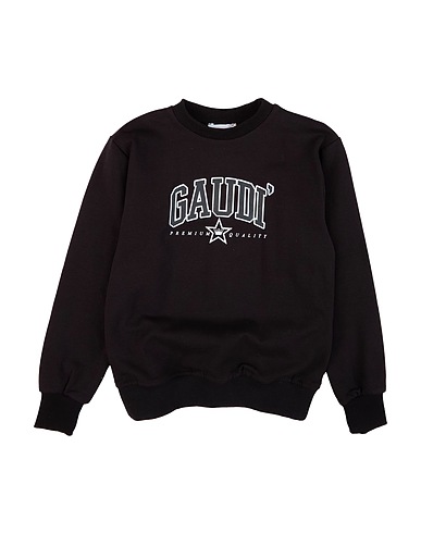 GAUDÌ Sweatshirt Black 95% Cotton, 5% Elastane