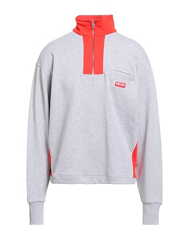 KENZO Sweatshirt Light grey 100% Cotton, Elastane, Polyester