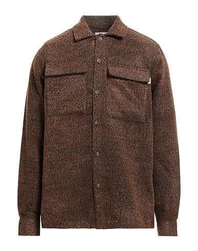 REVOLUTION Patterned shirt Brown 40% Acrylic, 40% Polyester, 20% Viscose