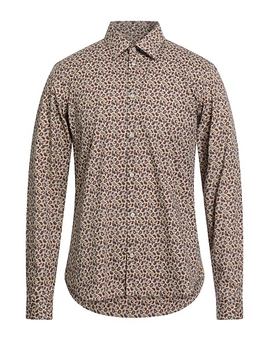 MANUEL RITZ Patterned shirt 97% Cotton, 3% Elastane