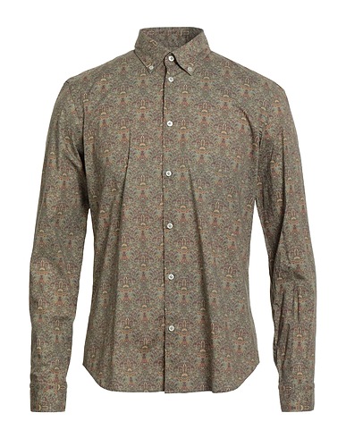 MANUEL RITZ Patterned shirt 97% Cotton, 3% Elastane