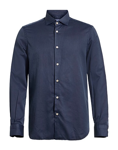 BOGLIOLI Solid color shirt Navy 100% Lyocell