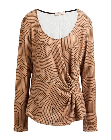 RINASCIMENTO Sweater Camel 89% Polyester, 7% Viscose, 4% Elastane
