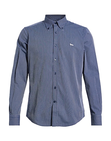 HARMONT & BLAINE Striped shirt Midnight blue 100% Cotton