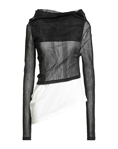 MM6 MAISON MARGIELA Off-the-shoulder top Black 100% Polyamide, Cotton