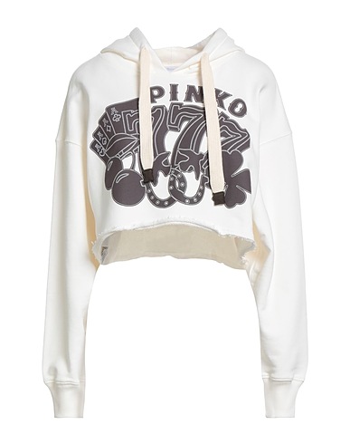 PINKO Hoodie DENIM Weiß 100% Baumwolle