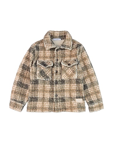 PAOLO PECORA Patterned shirt Sage green 100% Polyester