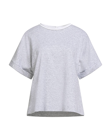 PESERICO T-shirt Light grey 92% Cotton, 8% Polyamide, Elastane