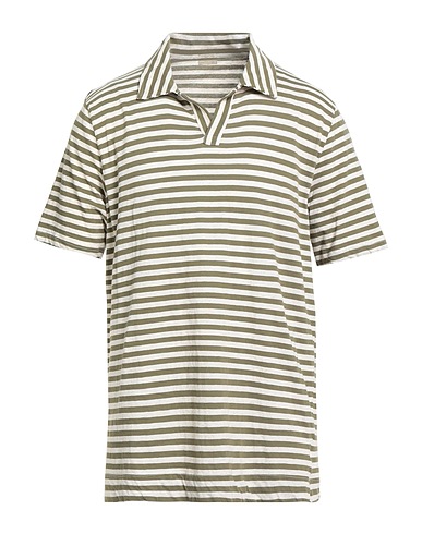 MASSIMO ALBA Polo Verde militare 84% Cotone, 16% Lino