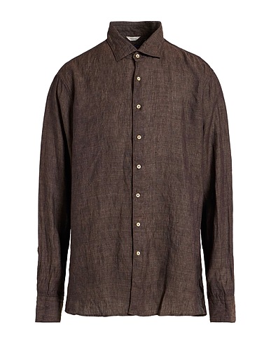 STENSTRÖMS Linen shirt Dark brown 100% Linen