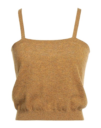 ALEXANDRA GOLOVANOFF Топ без рукавов Хаки 100% Кашемир