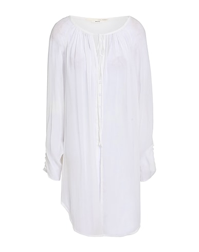ISABEL BENENATO Solid colour shirts & blouses Ivory 78% Cotton, 22% Silk