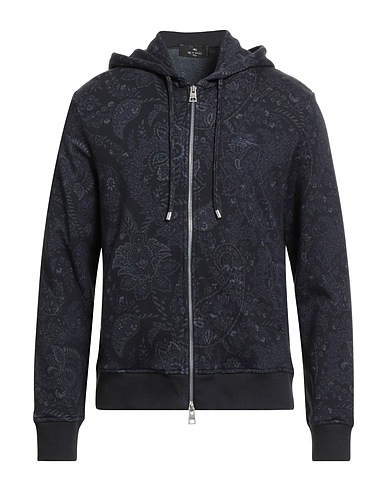 ETRO Hooded track jacket  Midnight blue 92% Cotton, 8% Nylon, Elastane