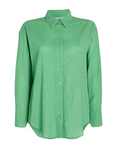 JIJIL Camicie e bluse tinta unita Verde chiaro 100% Cotone