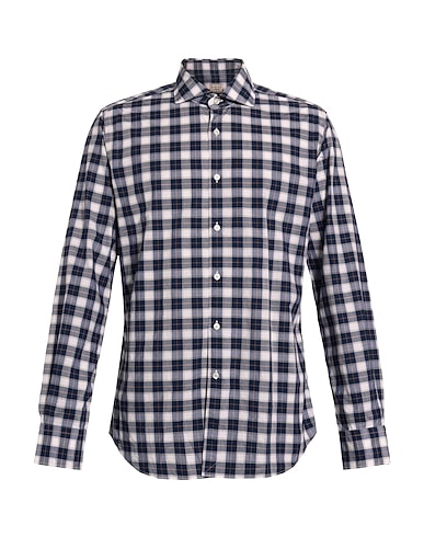 XACUS Checked shirt Midnight blue 100% Cotton
