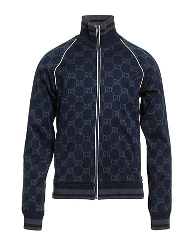GUCCI Sweatshirt Midnight blue 90% Cotton, 8% Polyamide, 2% Elastane, Polyester, Acrylic