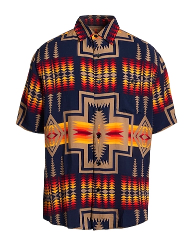 PENDLETON Patterned shirt Midnight blue 100% Viscose