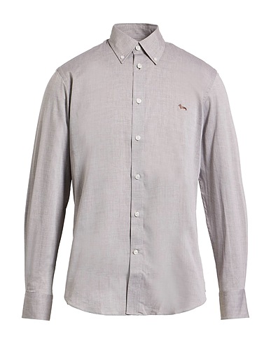 HARMONT & BLAINE Solid colour shirt Taupe 100% Cotton