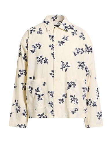 YMC YOU MUST CREATE Camicia fantasia Off white 87% Cotone, 13% Lino