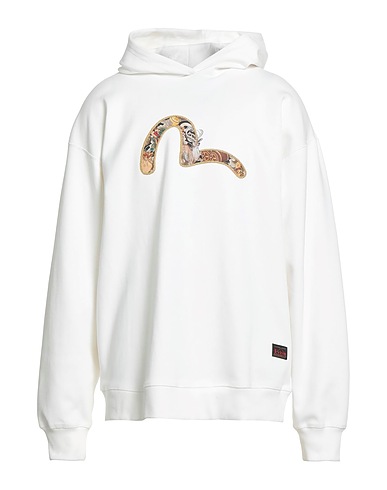 EVISU Hooded track jacket  White 97% Cotton, 3% Polyamide