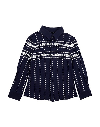 MONNALISA Camicie  e bluse fantasia Blu navy 100% Cotone