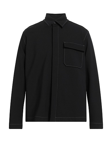 SOULLAND Solid colour shirt 96% Wool, 4% Elastane