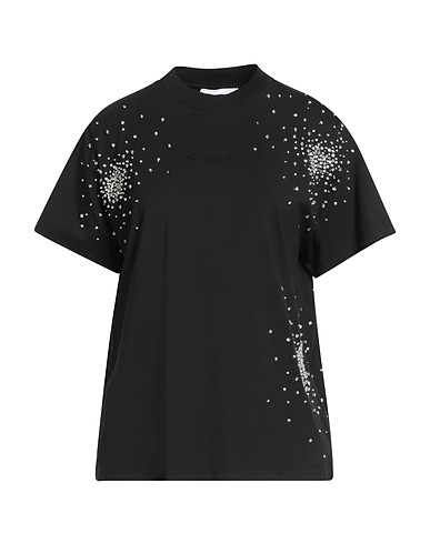 DES_PHEMMES T-shirt Black 95% Cotton, 5% Elastane, Glass, Metal, Polyester