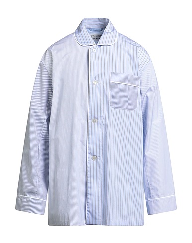MAISON MARGIELA Camicia a righe Celeste 100% Cotone