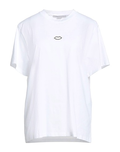STELLA McCARTNEY Basic T-Shirt White 100% Cotton, Acetate, Polyester