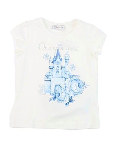 MONNALISA T-shirt White 93% Cotton, 7% Elastane