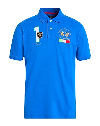 LA MARTINA Poloshirt Königsblau 100% Baumwolle