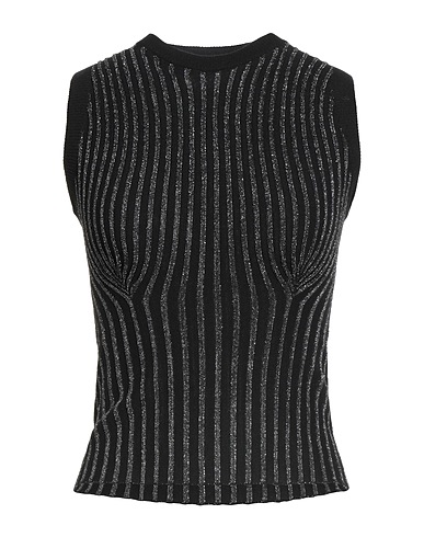 DES_PHEMMES Top Black 39% Polyamide, 21% Wool, 21% Viscose, 15% Polyester, 4% Cashmere